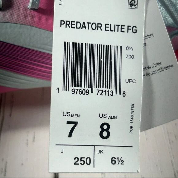 Adidas Predator Elite FG Men’s Soccer Cleats Almost Blue Pink Size 7 IE3950 - Picture 8 of 9